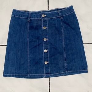 💙 Celebrity Pink: Blue Jean Buttoned Down Skirt